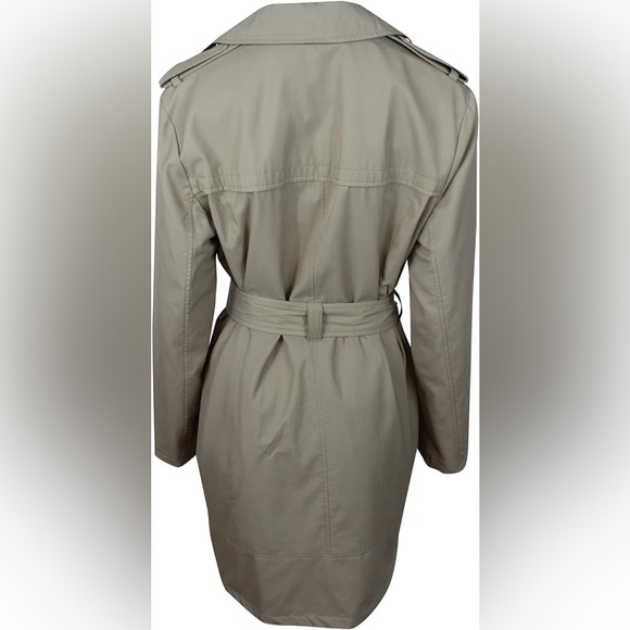 ELLEN TRACY Women's Beige Lining Long Windbreaker - Picture 3 of 9